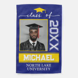 Editable Studenten Garden Flagga Photo Namn School