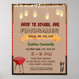Editable Summer Bq-potluck-flygare Poster