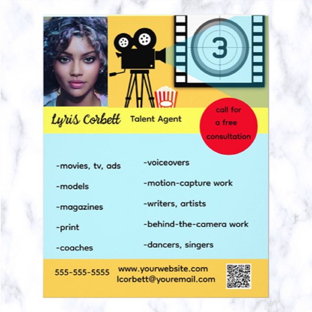 Editable Talent Agent Flygblad (Skapare uppladdad)