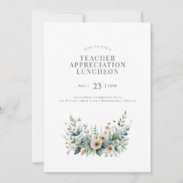 Editable Teacher Event Invitation – Appreciation o Inbjudningar