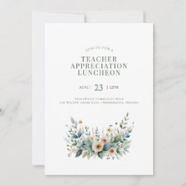 Editable Teacher Event Invitation – Appreciation o Inbjudningar