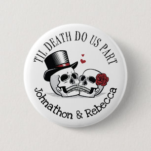 Editable Til Death Do US Part Bröllop Knapp