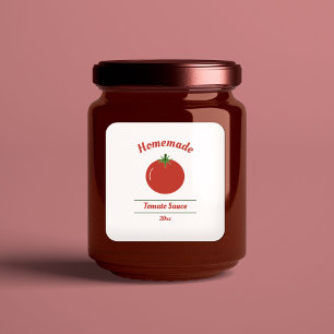 Editable Tomato Sauce-etikett Fyrkantigt Klistermärke