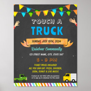 Editable Touch a Fundraiser-flygare i Lastbil Poster