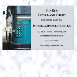 Editable Tour Sightsee och Party Buss Visitkort