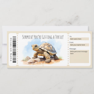 Editable Turtle Gift-certifikat för sköldpadda äls Inbjudningar
