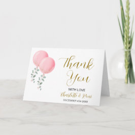 Editable Twin Girls Baby Shower Tack för ditt kort