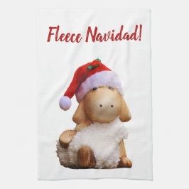 Editable Ull Navidad Kökshandduk