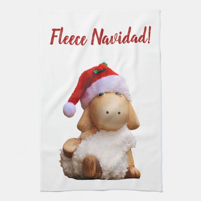 Editable Ull Navidad Kökshandduk (Vertikal)