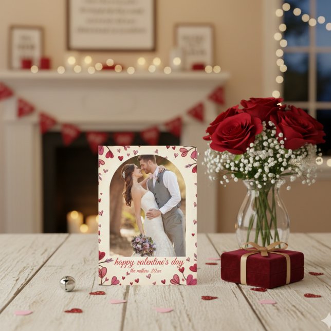 Editable Valentine Photo – Personalized Love Card Julkort (Skapare uppladdad)