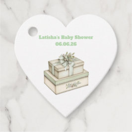 Editable Vintage Neutral Baby Shower Gåvor Etiketter