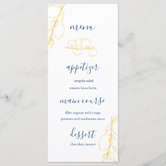 Editable Wedding Menu Meny