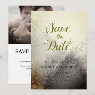 Editable Wedding Save the Date Card – Modern Minim Inbjudningar