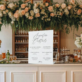 Editable Wedding Signature Drinks Bar Menu – 10x12