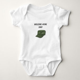 Editable Welcome Home Pappa Soldiers Hat T Shirt