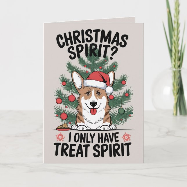 EDITABLE Welsh Corgi Rolig hund julkort Helgkort (Framsida)