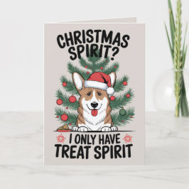 EDITABLE Welsh Corgi Rolig hund julkort Helgkort