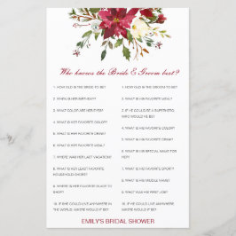 Editable Who Knows Bride and Groom Best Card