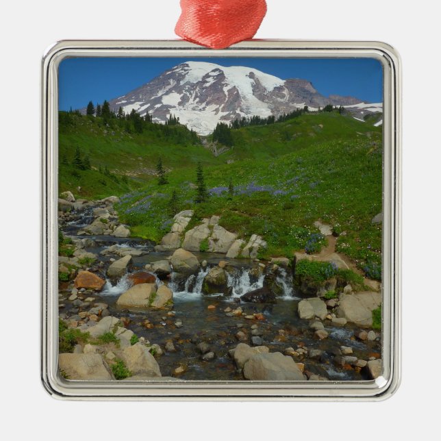Edith Creek vid Mount Rainier National Park Julgransprydnad Metall (Framsidan)