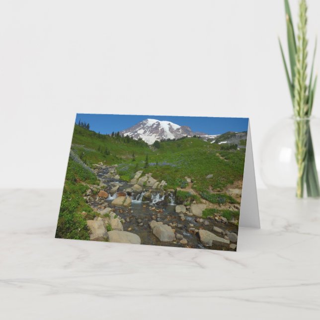 Edith Creek vid Mount Rainier National Park Kort (Framsida)