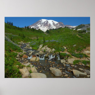Edith Creek vid Mount Rainier National Park Poster