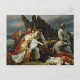 Edith Finding the Body of Harold, 1828 Vykort