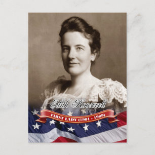 Edith Roosevelt, USA:s första Dam. Vykort