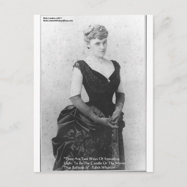 Edith Wharton "Spreading Light" Citat Gåvor & Kort (Framsida)