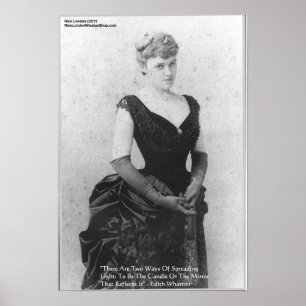 Edith Wharton "Spreading Light"-citattecken Poster