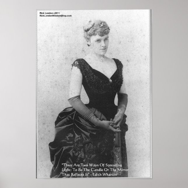 Edith Wharton "Spreading Light"-citattecken Poster (Framsidan)