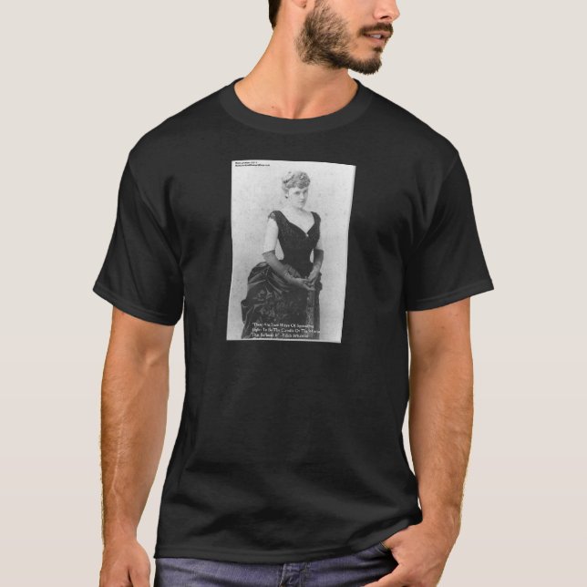 Edith Wharton "Sprida Ljus" Citat Gåvor & Kort Tee Shirt (Framsida)