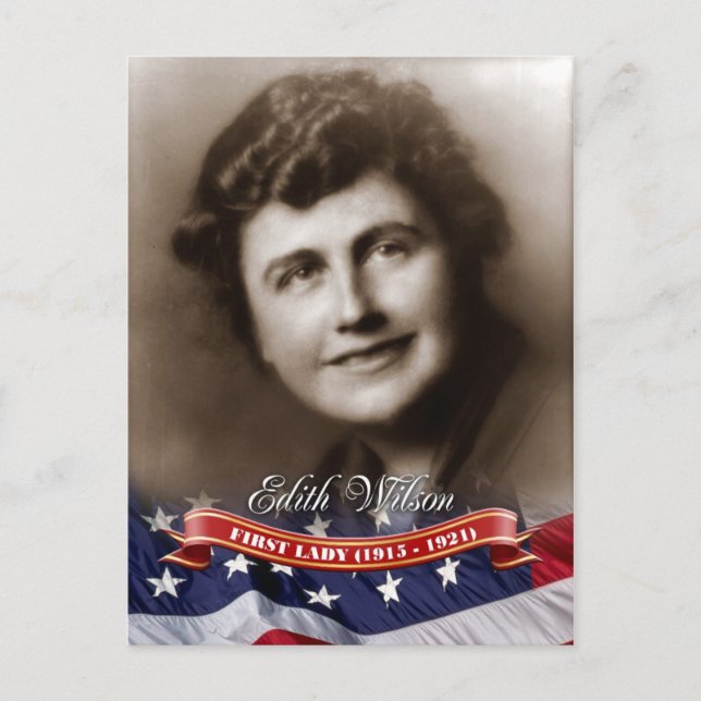 Edith Wilson, USA:s första Dam. Vykort (Framsida)