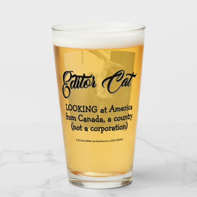 Editor Cat by RoseWrites Glass Kopp (Baksida fylld)