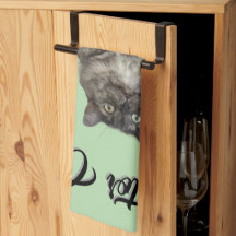 Editor Cat by RoseWrites Kitchen Towel