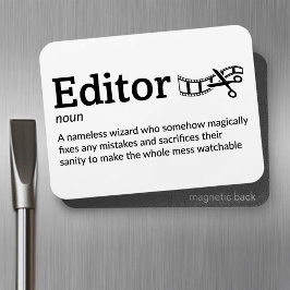 Editor Definition - Film Magic 3 tum x 4 tum Flex Magnet
