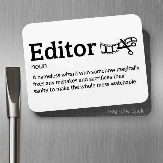 Editor Definition - Film Magic 3 tum x 4 tum Flex Magnet (Skapare uppladdad)