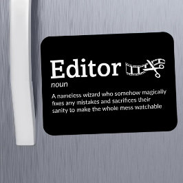 Editor Definition - filmbesättning 3 tum x 4 tum F Magnet