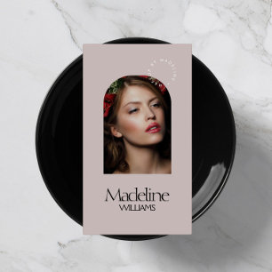 Editorial Chic Beauty Salon Makeup Artist Mauve Visitkort