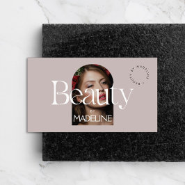 Editorial Chic Text Beauty Mauve Visitkort