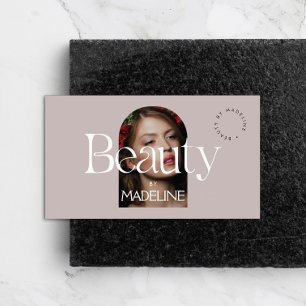 Editorial Chic Text Beauty  Mauve Visitkort