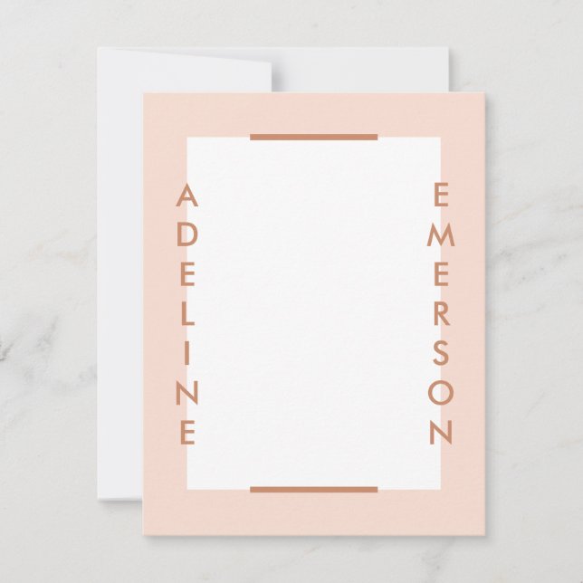 Editorial Modern Typography Stationery - Peach (Framsida)