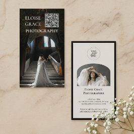 Editorial Photo Logo QR Code Business Card Visitkort