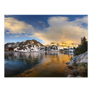 Ediza Sjö Sunset - Sierra Nevada-bergen Fototryck