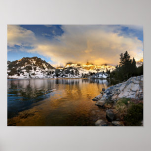 Ediza Sjö Sunset - Sierra Nevada-bergen Poster