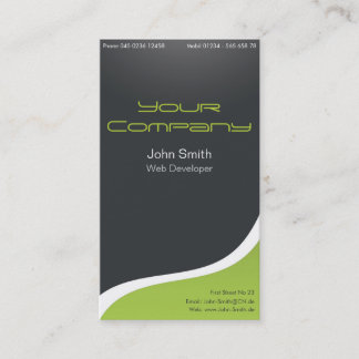 Edle Visitenkarte Web Developer, Grafikdesigner Visitkort