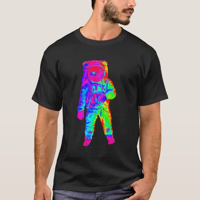 Edm Astronaut Trippy Edm Rave T Shirt (Framsida)