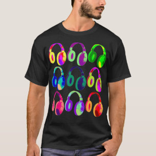 EDM DJ-hörlurens Dance Rave Muic Fetival T Shirt