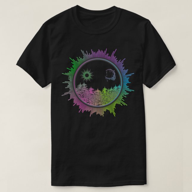 EDM Equalizer Techno Illustration Electric Music F T Shirt (Design framsida)