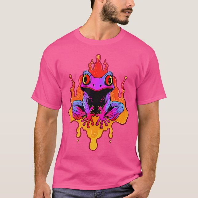Edm Fire Frorum Drum and Bass Rave T Shirt (Framsida)