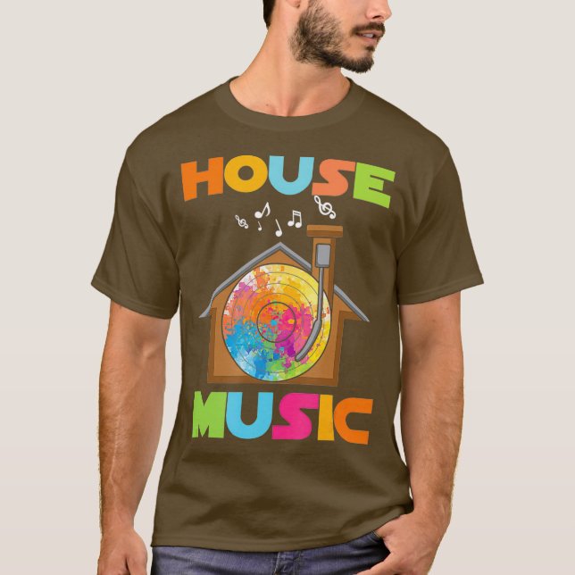 EDM House Music Party DJ Concert T Shirt (Framsida)